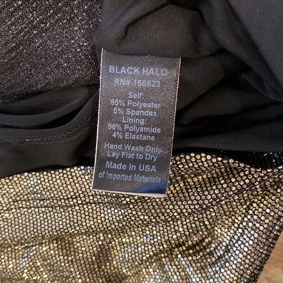 BLACK HALO Gold Sleeveless Crew Neck Above The Knee Party Body Con Dress 6 NWT - Picture 14 of 14